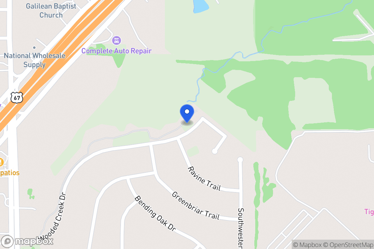 Map of 1 Wooded Creek Dr