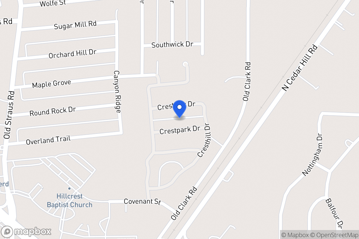 Map of 1111 Cresthaven Dr