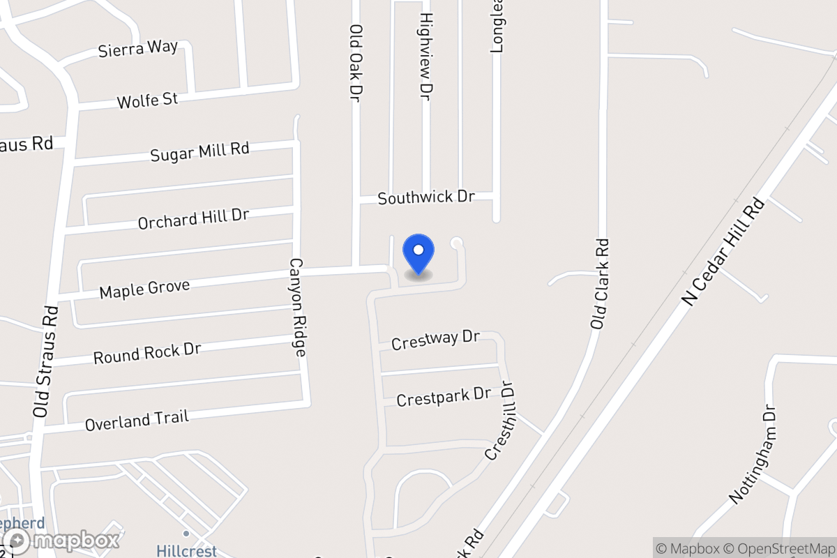 Map of 119 Cresthaven Dr