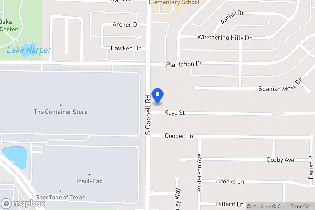 Map of 412 S Coppell Rd