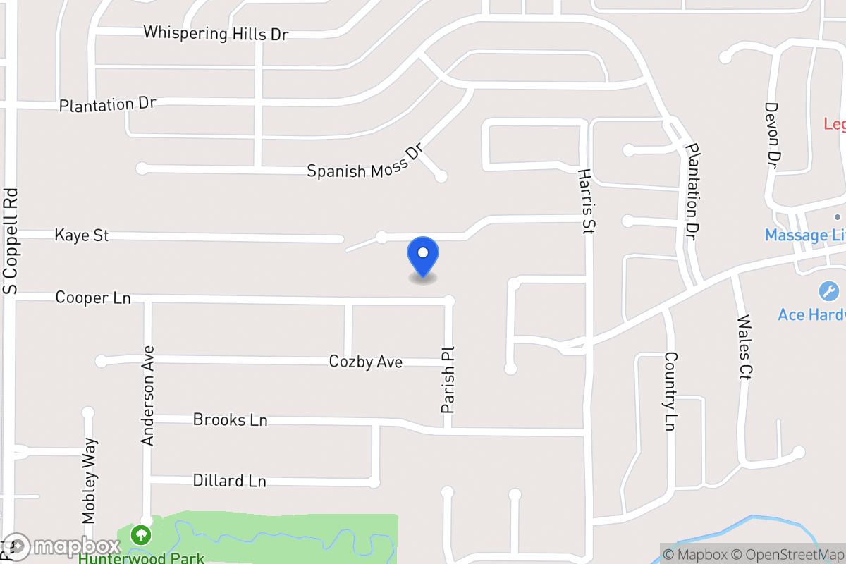 Map of 404 Cooper Ln