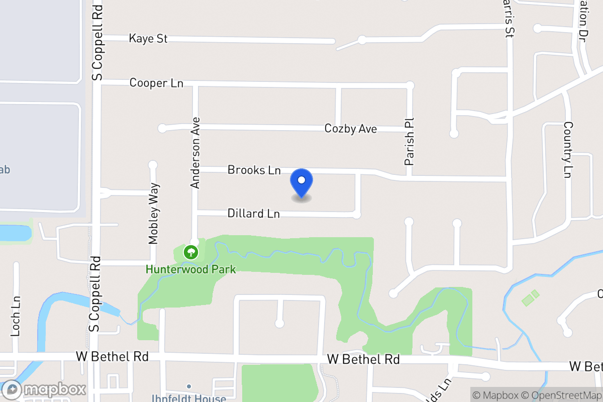 Map of 416 Dillard Ln
