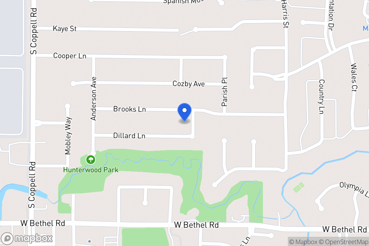 Map of 404 Dillard Ln