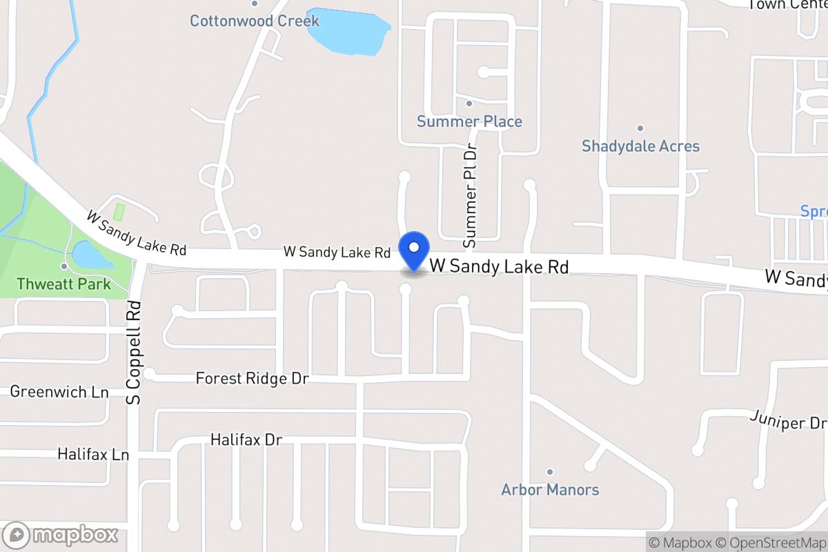 Map of 401 Sandy Lake Rd