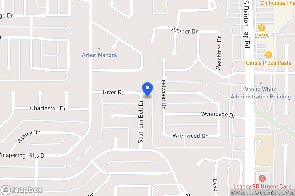 Map of 206 Southern Belle Dr