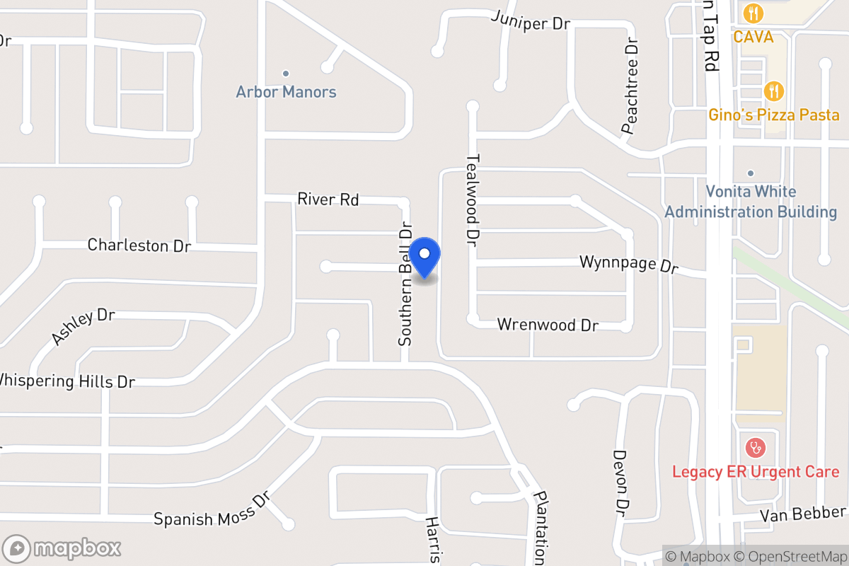 Map of 222 Southern Belle Dr