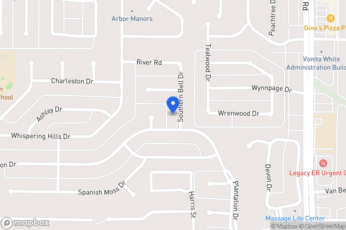 Map of 233 Southern Belle Dr