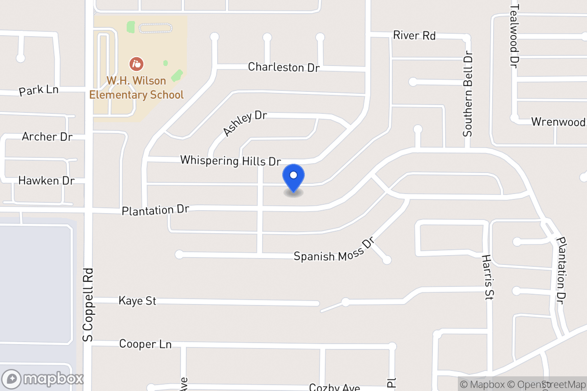 Map of 340  Plantation Dr   ,Coppell (Dallas Co), Tx 750193215, Coppell (Dallas Co)
