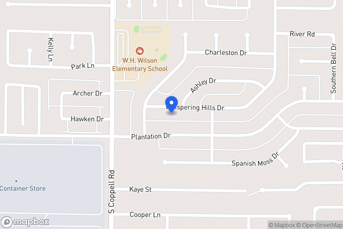 Map of 423 Whispering Hills Dr