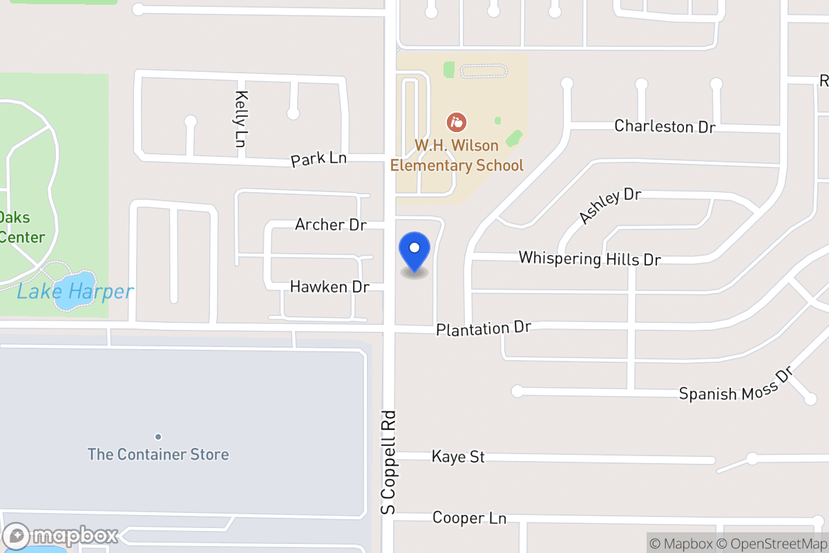 Map of 320 S Coppell Rd