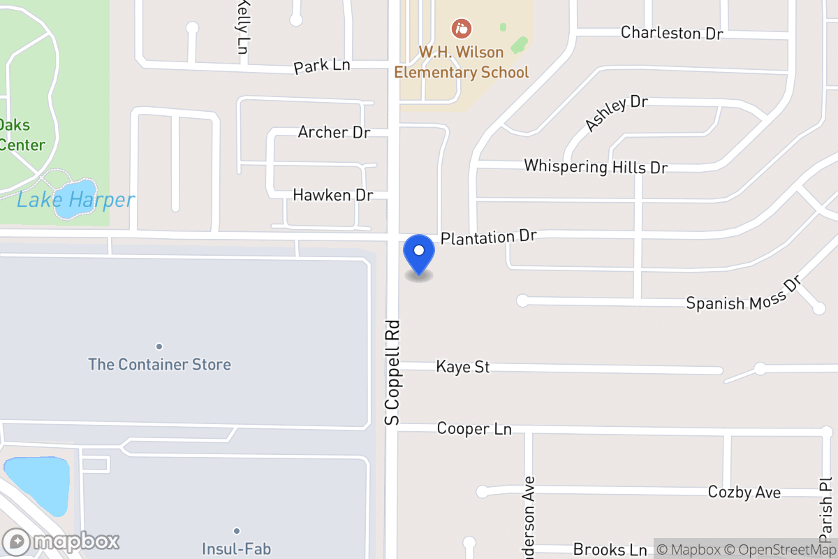 Map of 400 S Coppell Rd