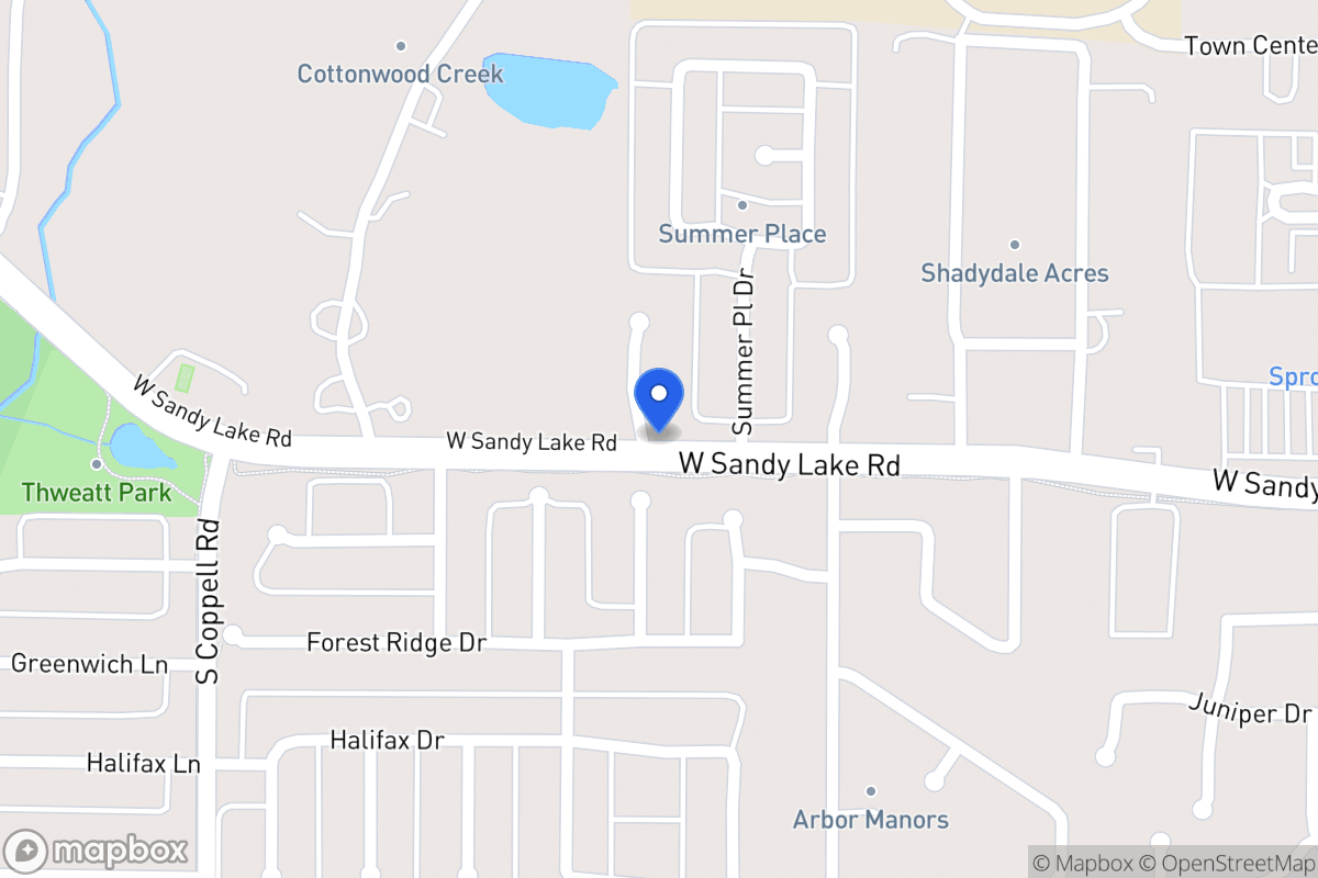 Map of 328 W Sandy Lake Rd