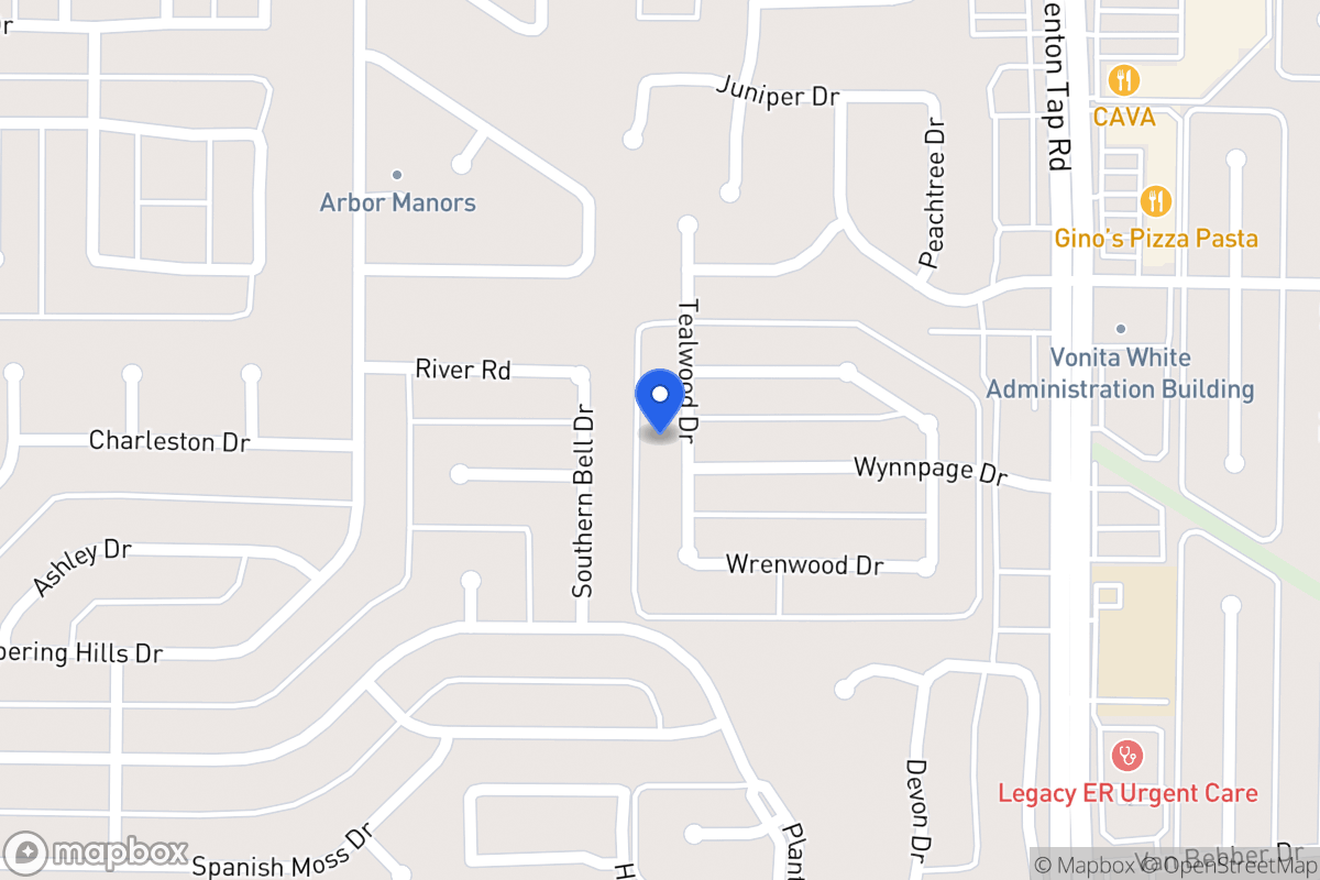 Map of 267 Tealwood Dr