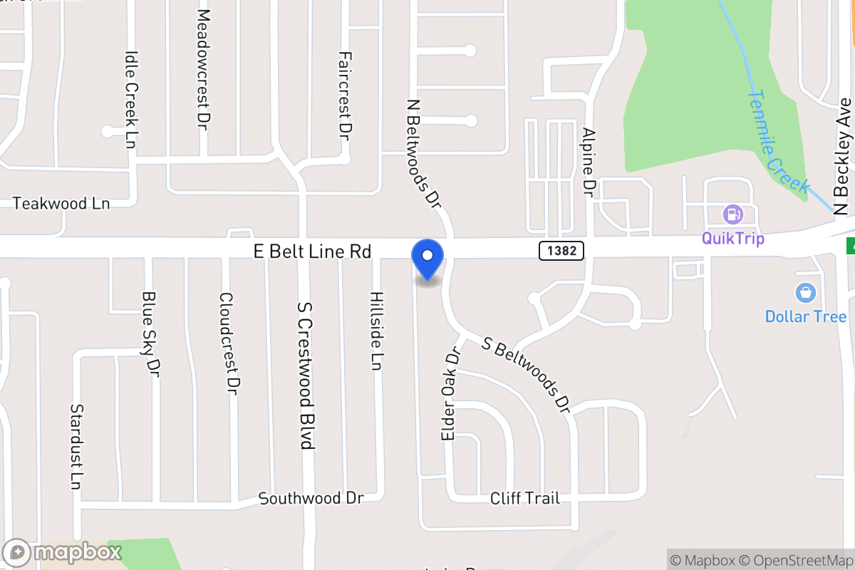 Map of 105 Beltwoods Dr