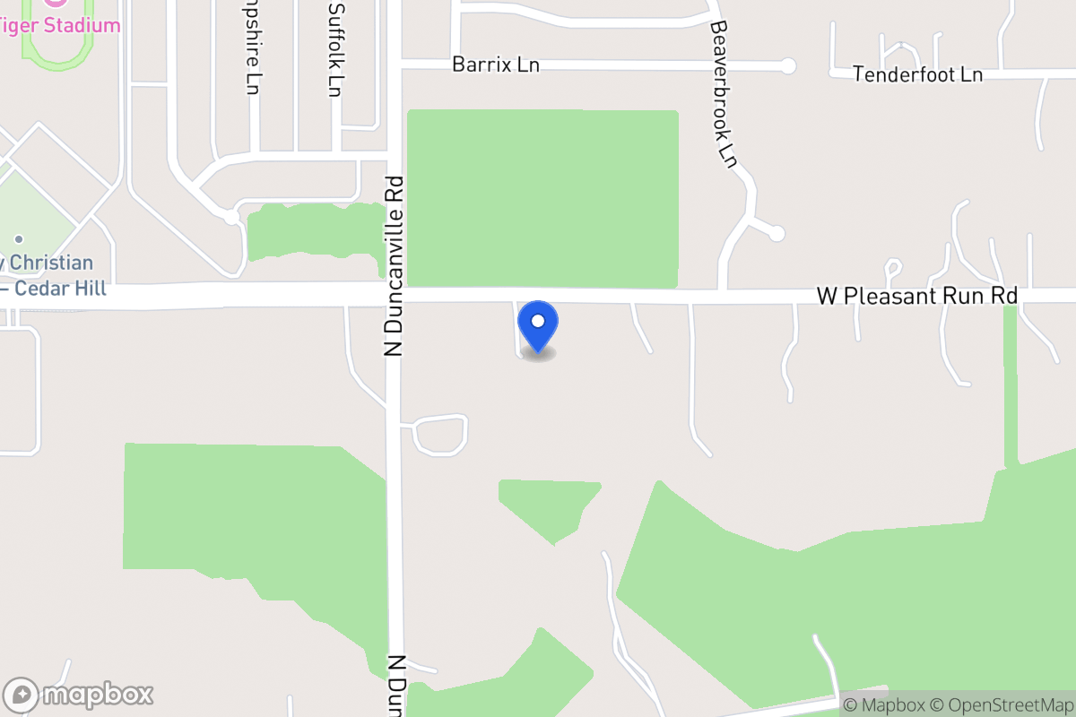 Map of 1916 W Pleasant Run Rd