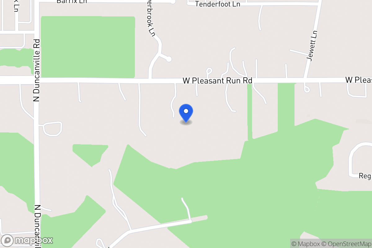 Map of 1736 W Pleasant Run Rd