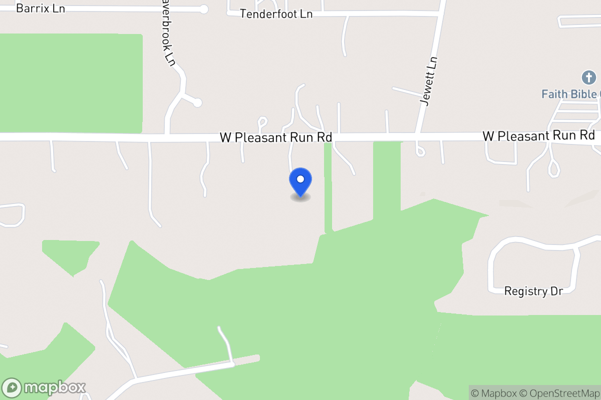 Map of 1716 W Pleasant Run Rd