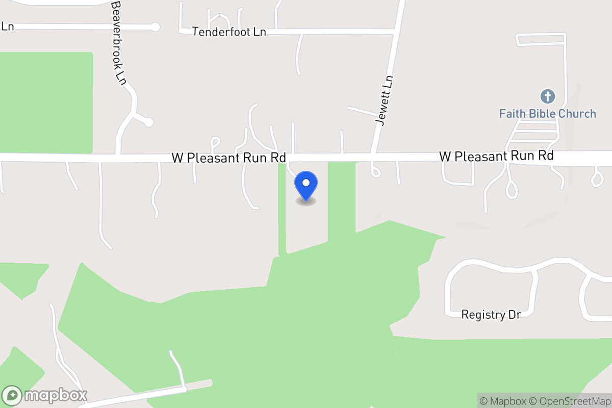 Map of 1612 W Pleasant Run Rd