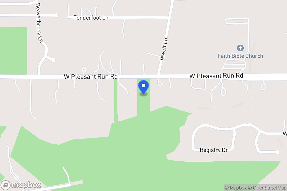 Map of 1602 W Pleasant Run Rd
