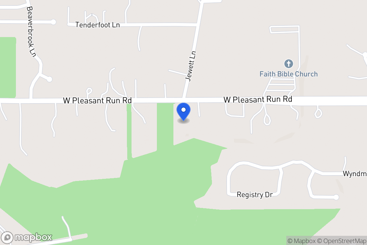 Map of 1600 W Pleasant Run Rd