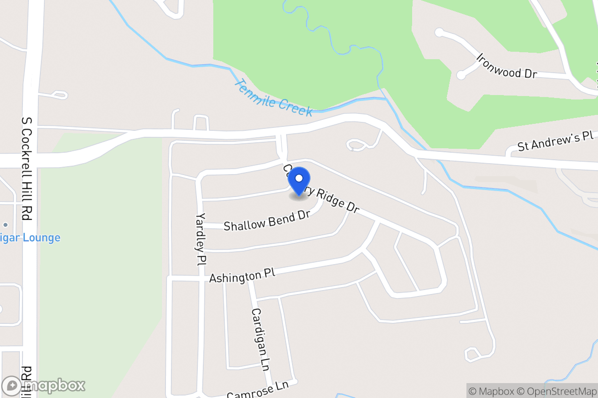 Map of 1101 Shallow Bend Dr