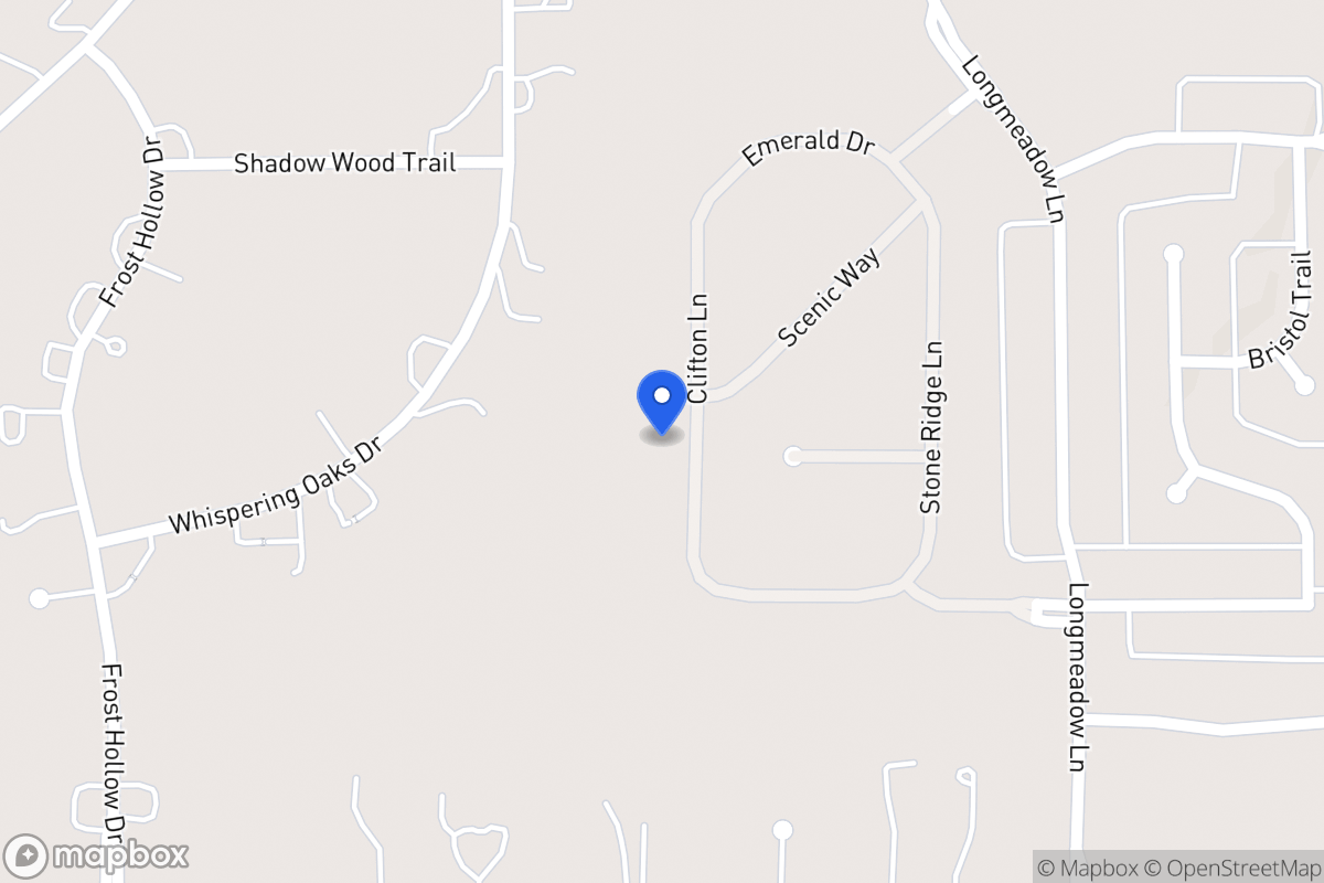 Map of 1021 Clifton Ln