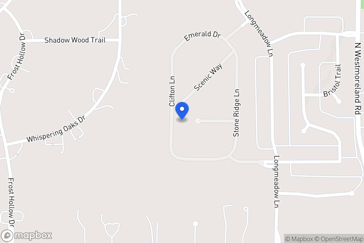 Map of 1018 Clifton Ln