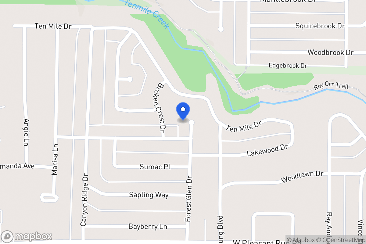 Map of 1015 Forest Glen Dr