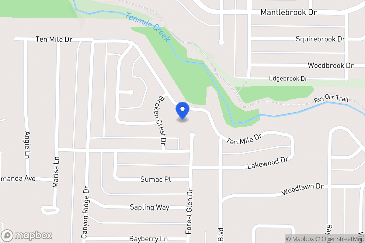 Map of 522 Ten Mile Dr