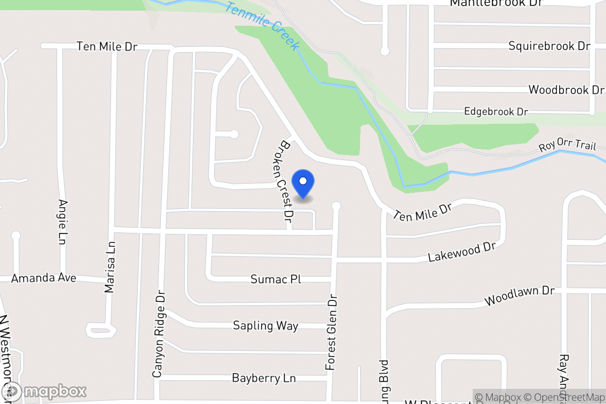 Map of 1012 Broken Crest Dr