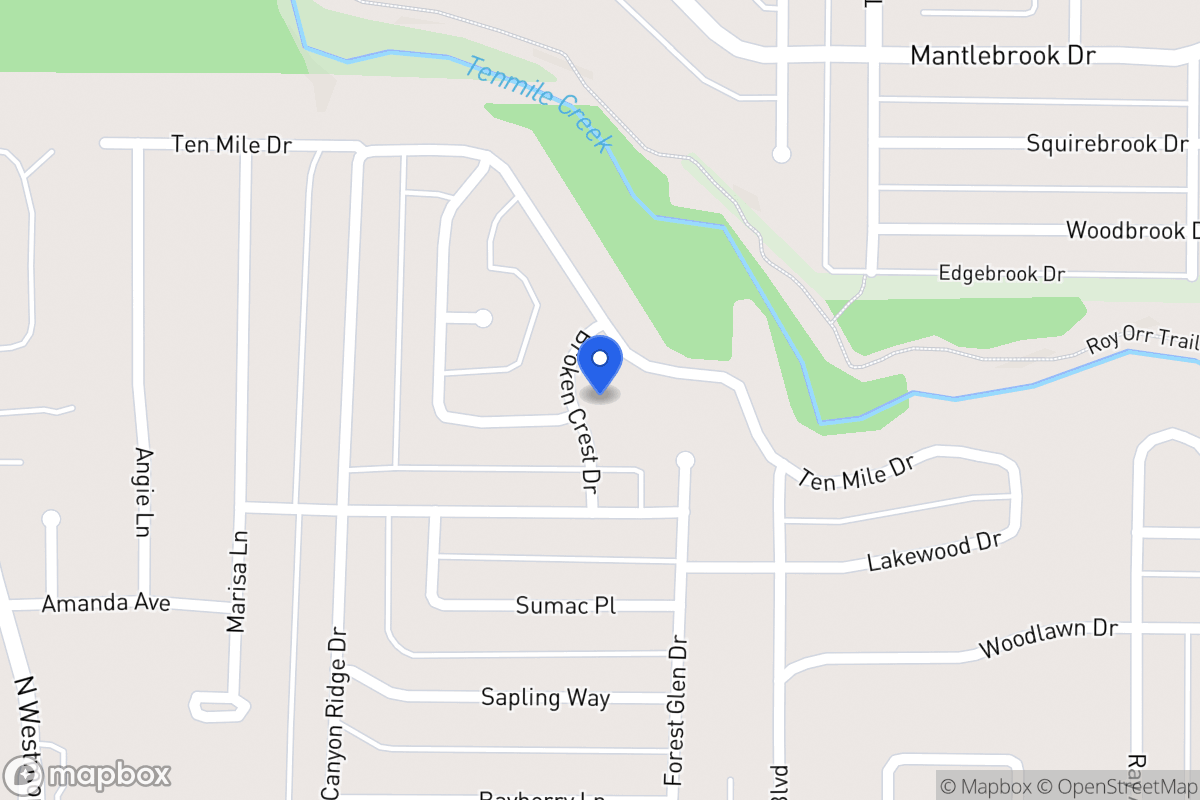 Map of 1016 Broken Crest Dr