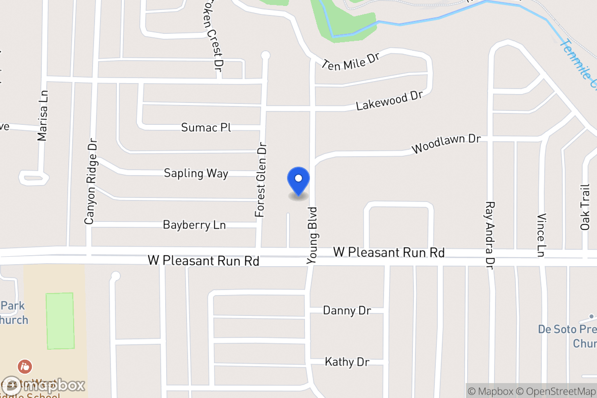 Map of 909 N Young Blvd