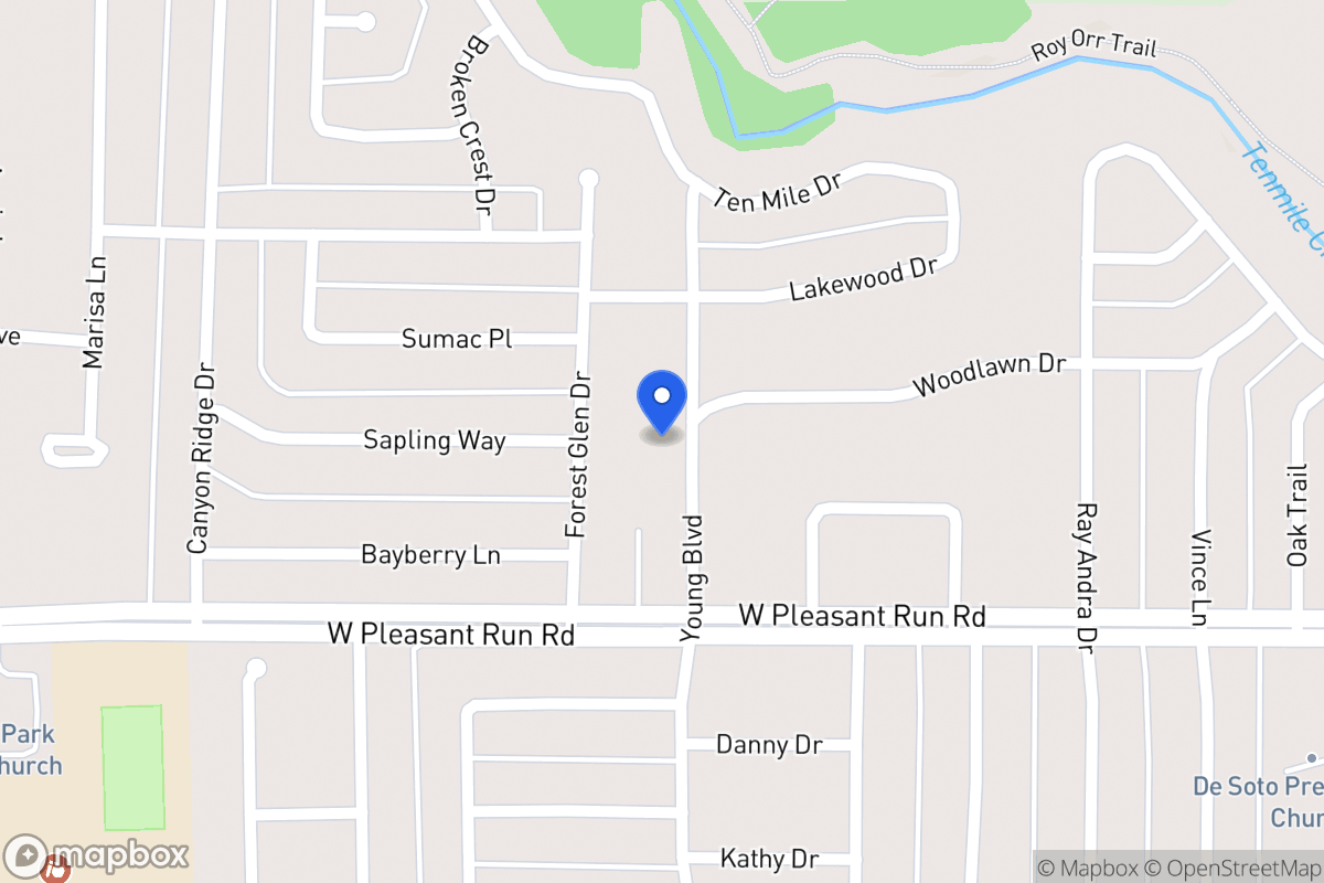 Map of 917 N Young Blvd