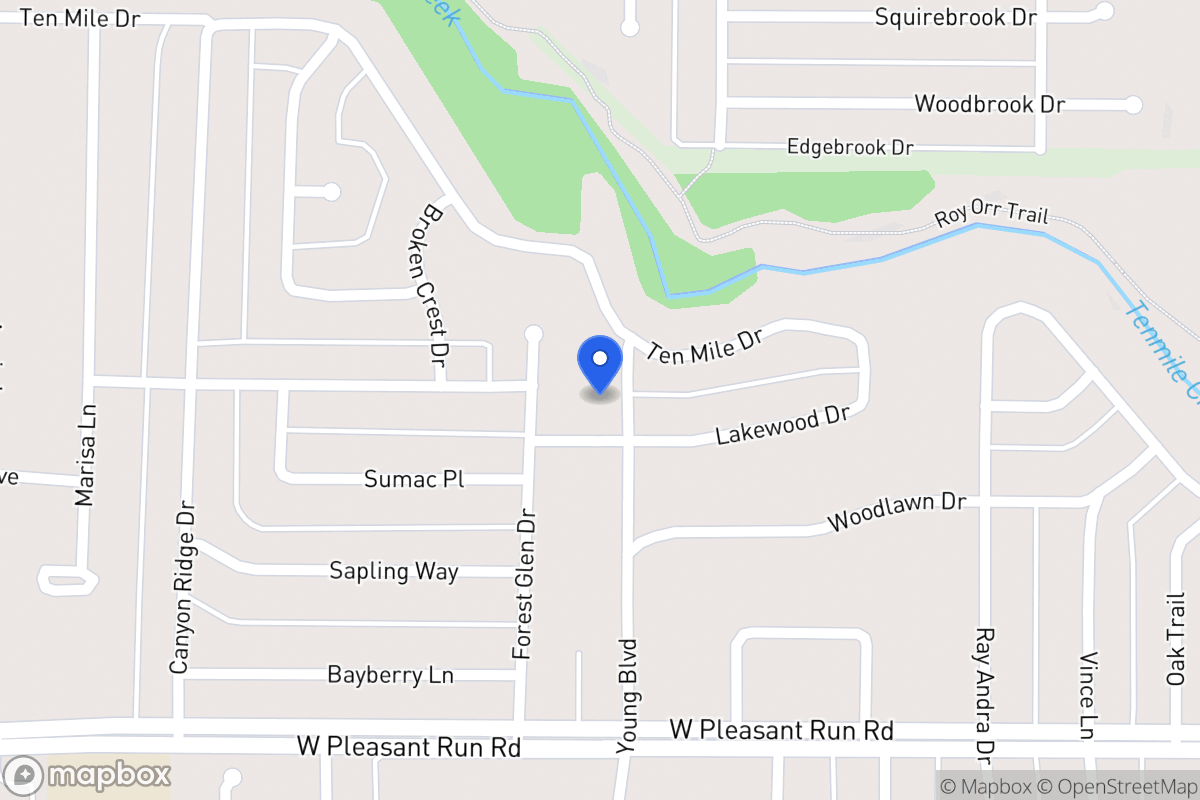 Map of 1001 N Young Blvd