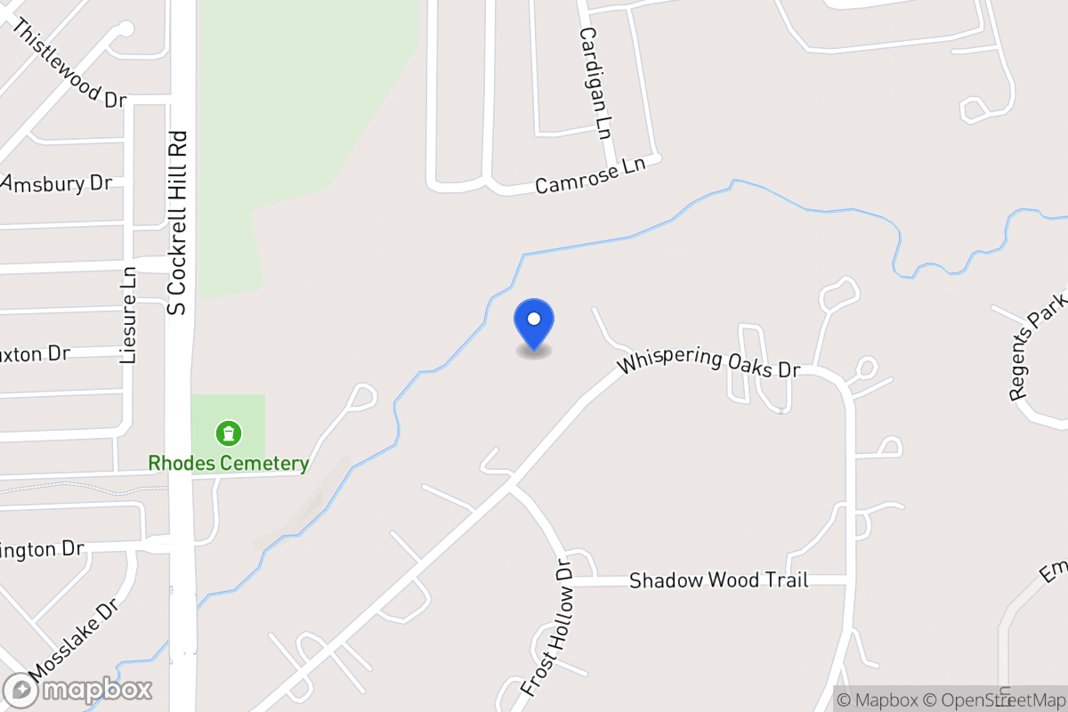 Map of 1231 Whispering Oaks Dr
