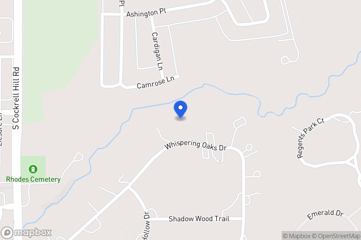 Map of 1219 Whispering Oaks Dr