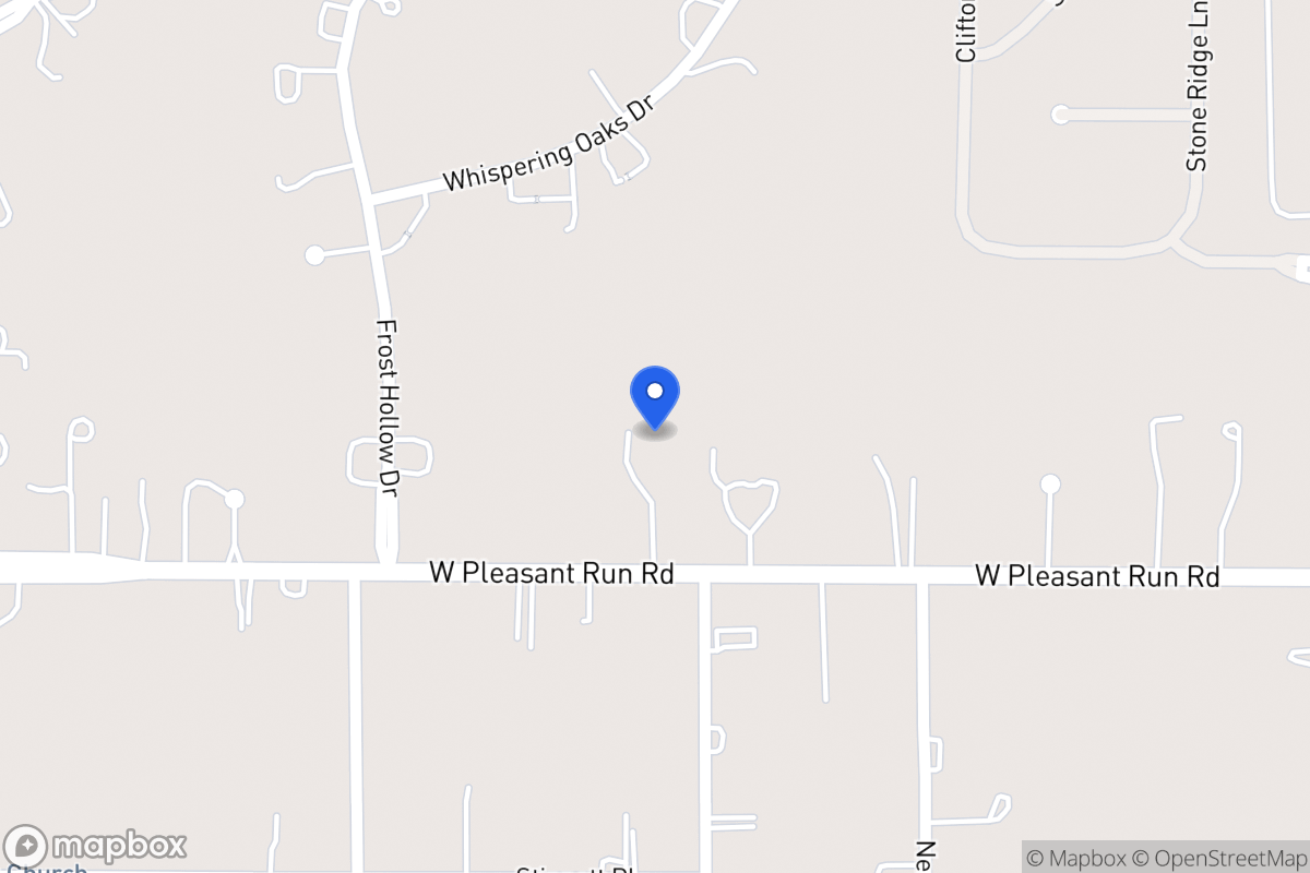 Map of 1107 W Pleasant Run Rd