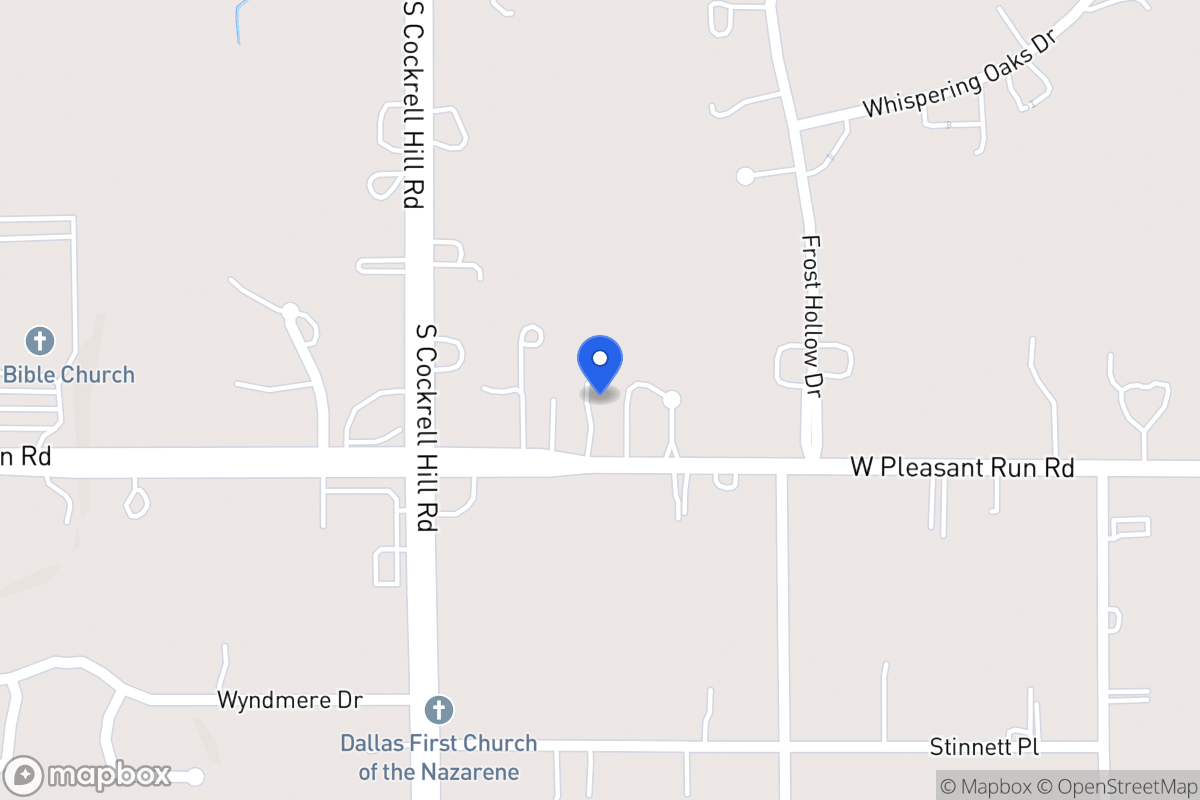 Map of 1229 W Pleasant Run Rd