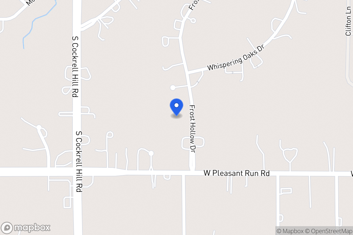 Map of 1001 Frost Hollow Dr