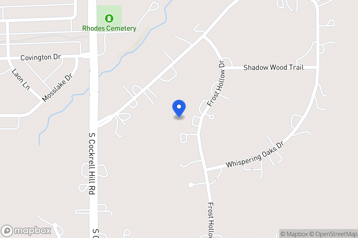 Map of 1109 Frost Hollow Dr