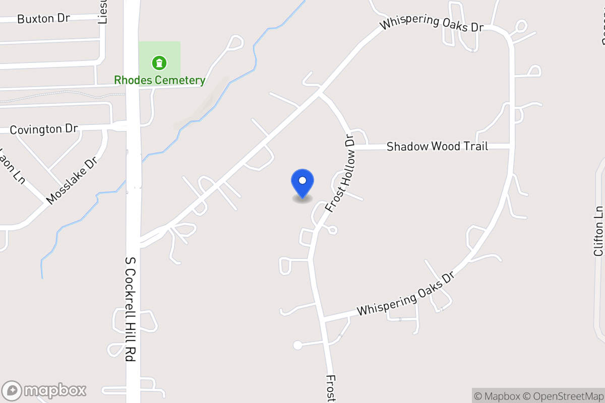 Map of 1115 Frost Hollow Dr