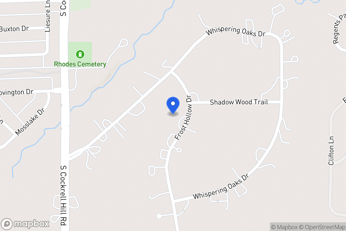 Map of 1121 Frost Hollow Dr