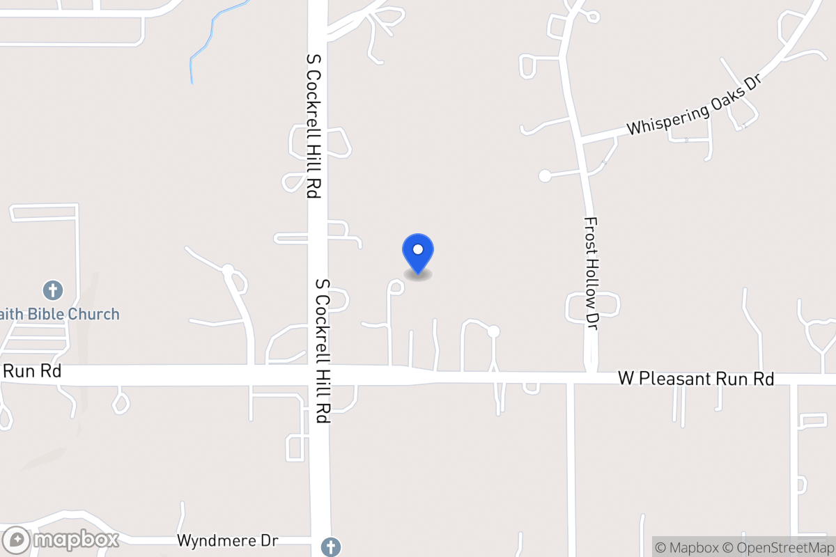 Map of 1243 W Pleasant Run Rd