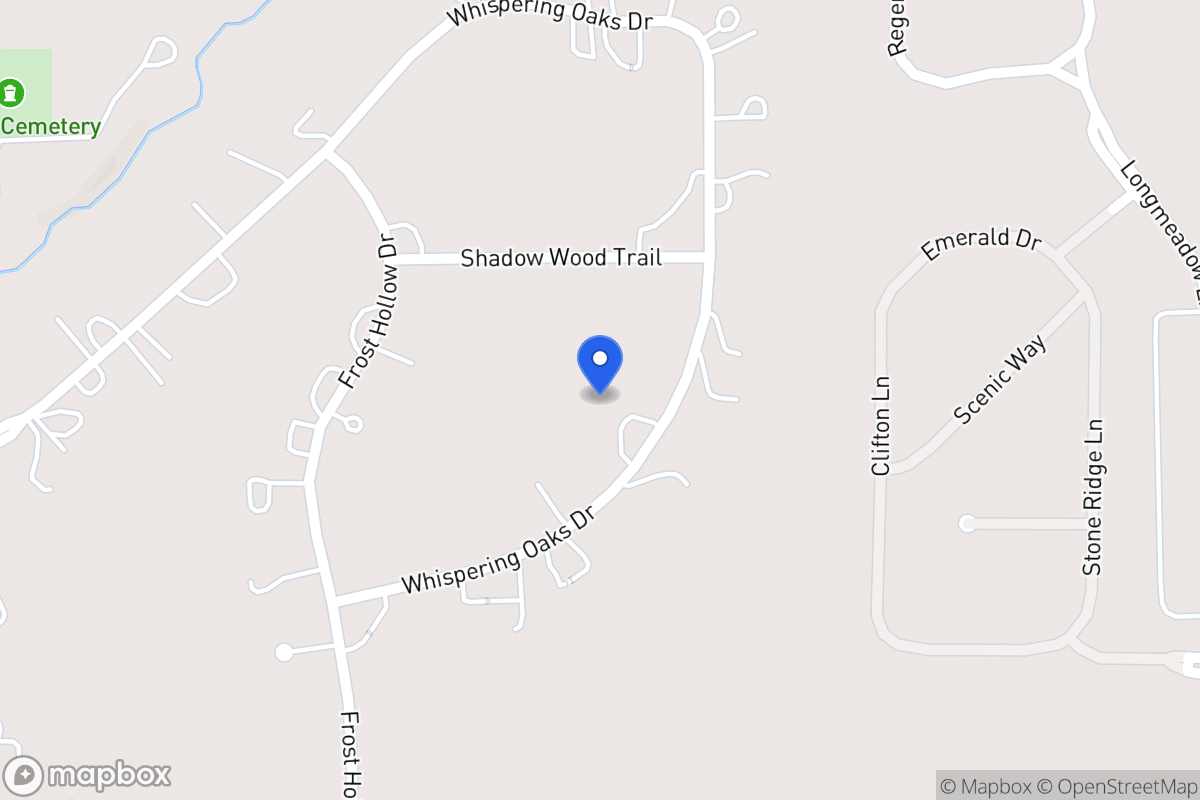 Map of 1143 Whispering Oaks Dr