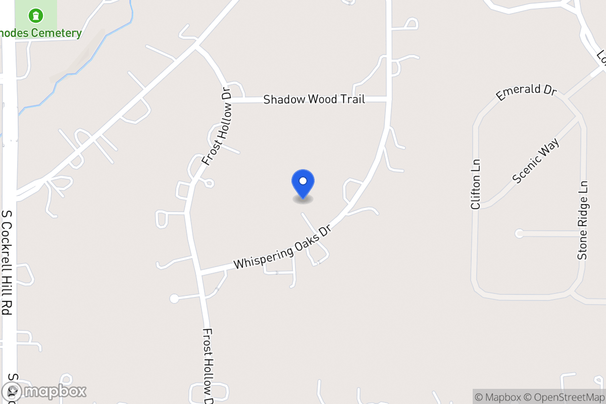 Map of 1131 Whispering Oaks Dr