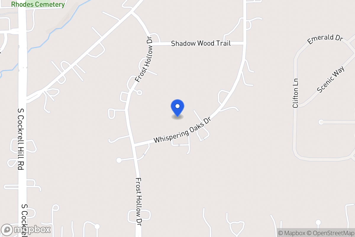 Map of 1115 Whispering Oaks Dr