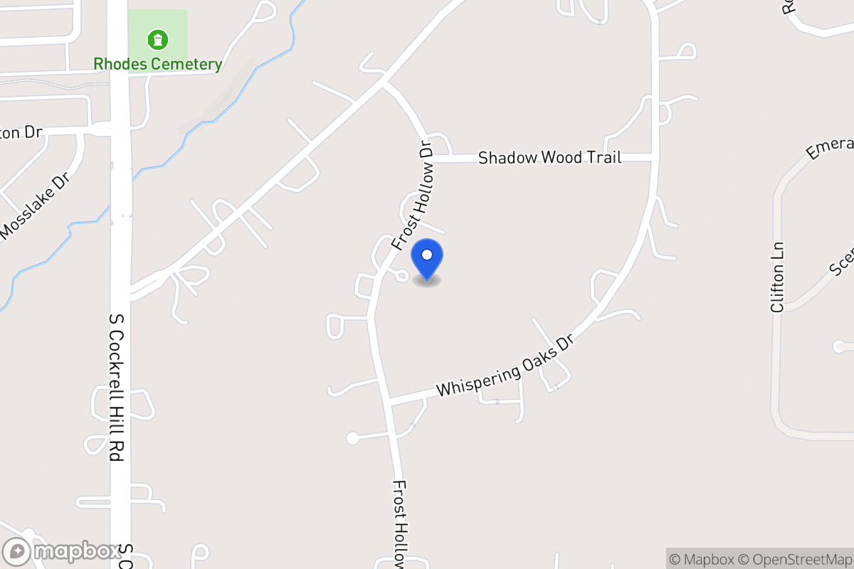 Map of 1116 Frost Hollow Dr