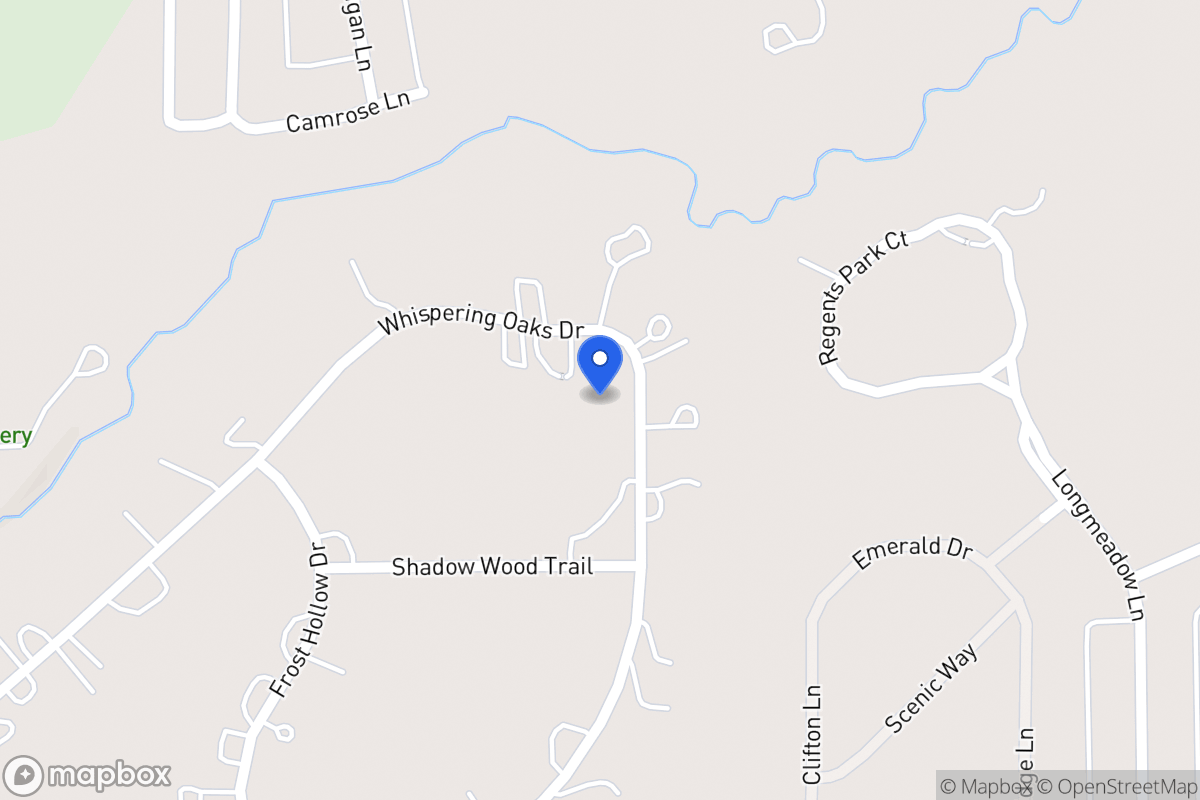 Map of 1200 Whispering Oaks Dr