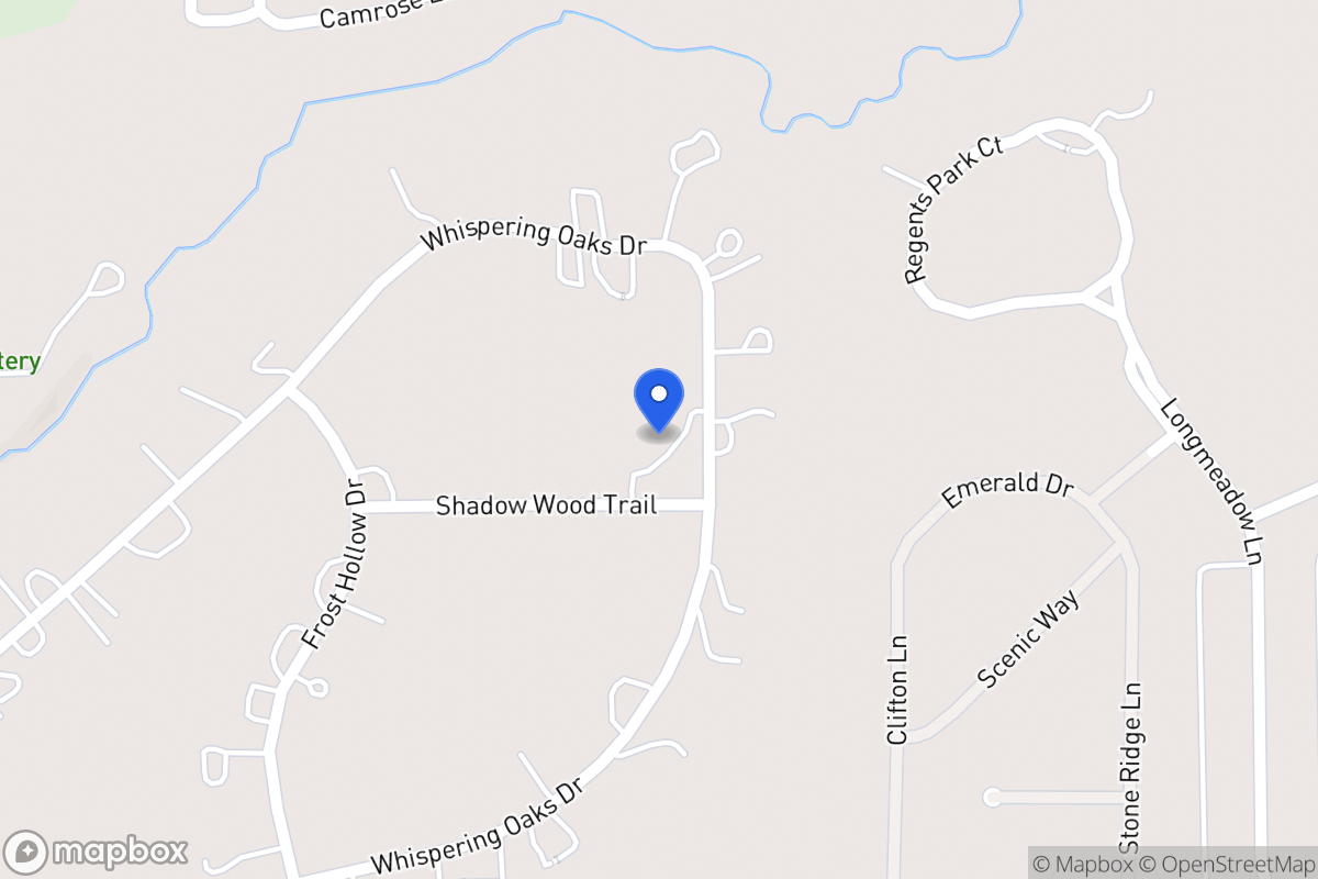 Map of 1101 Shadow Wood Trl