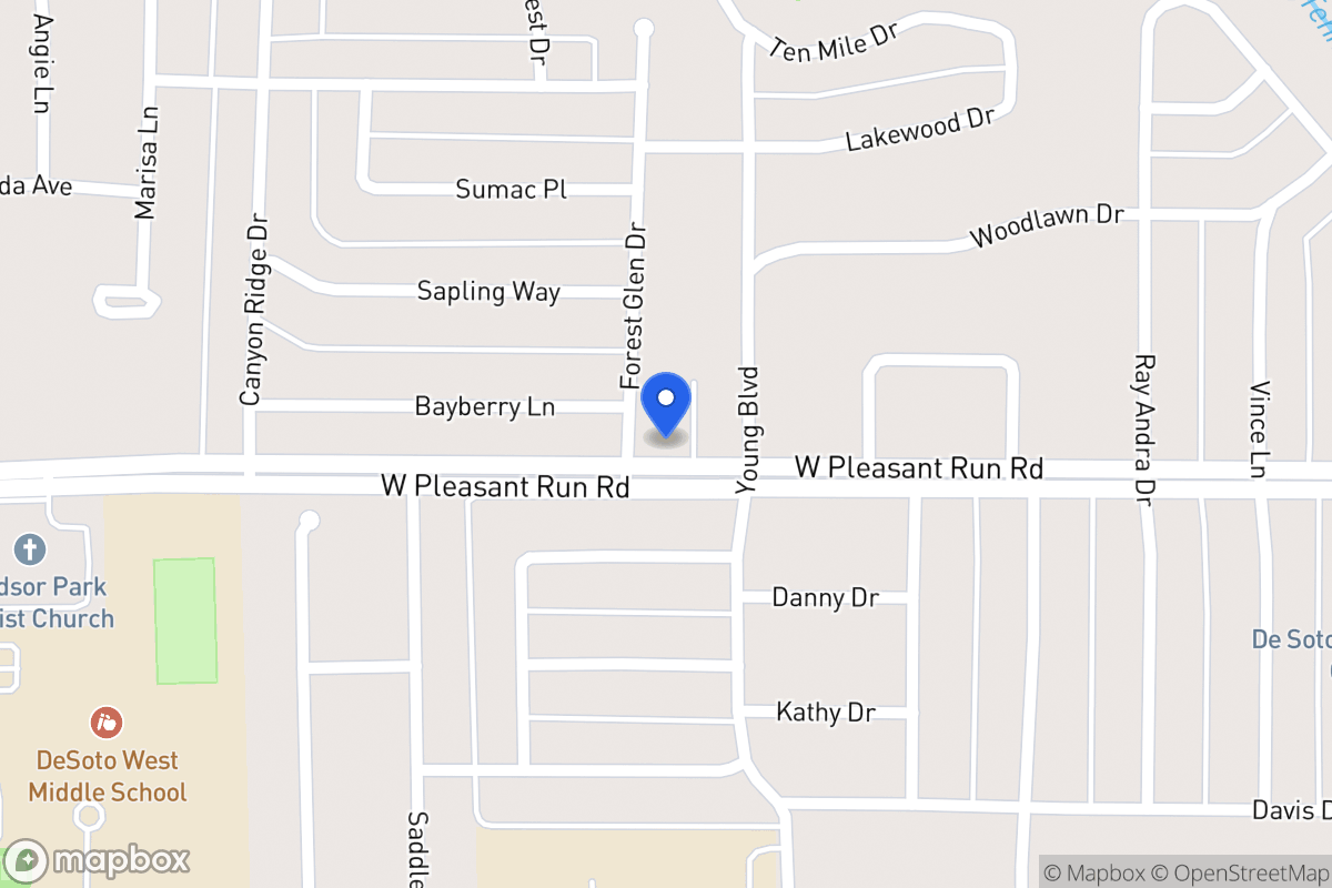 Map of 900 Forest Glen Dr